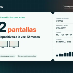 IPTV multipantalla 12 meses – 2 dispositivos – imagen del plan Net IPTV