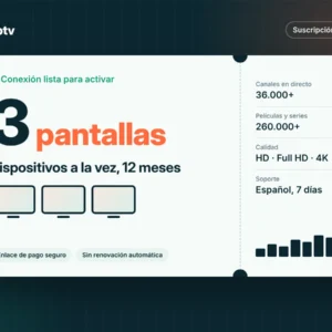 IPTV multipantalla 12 meses – 3 dispositivos – imagen del plan Net IPTV
