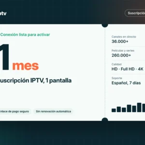 Suscripción IPTV 1 mes – 1 pantalla – imagen del plan Net IPTV