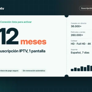 Suscripción IPTV 12 meses – 1 pantalla – imagen del plan Net IPTV