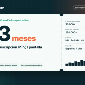 Suscripción IPTV 3 meses – 1 pantalla – imagen del plan Net IPTV