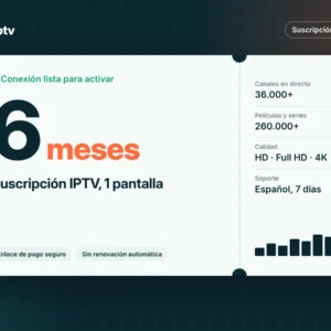 Suscripción IPTV 6 meses – 1 pantalla – imagen del plan Net IPTV